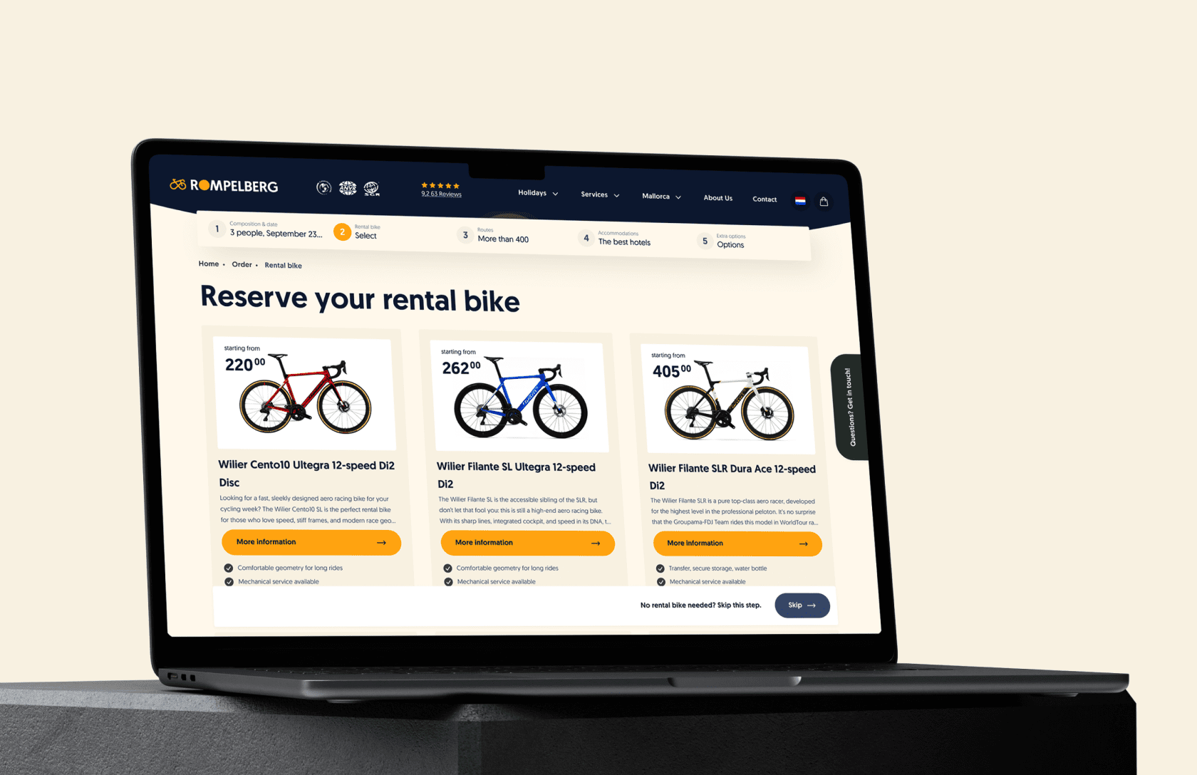 booking flow redesign modular UX