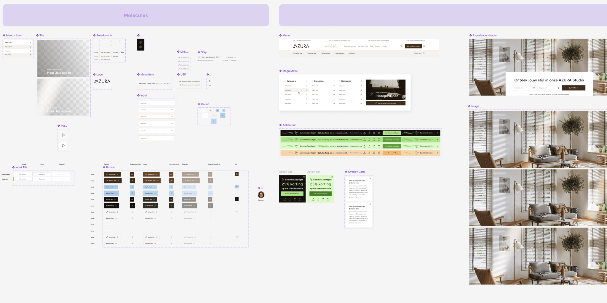 azura design system components
