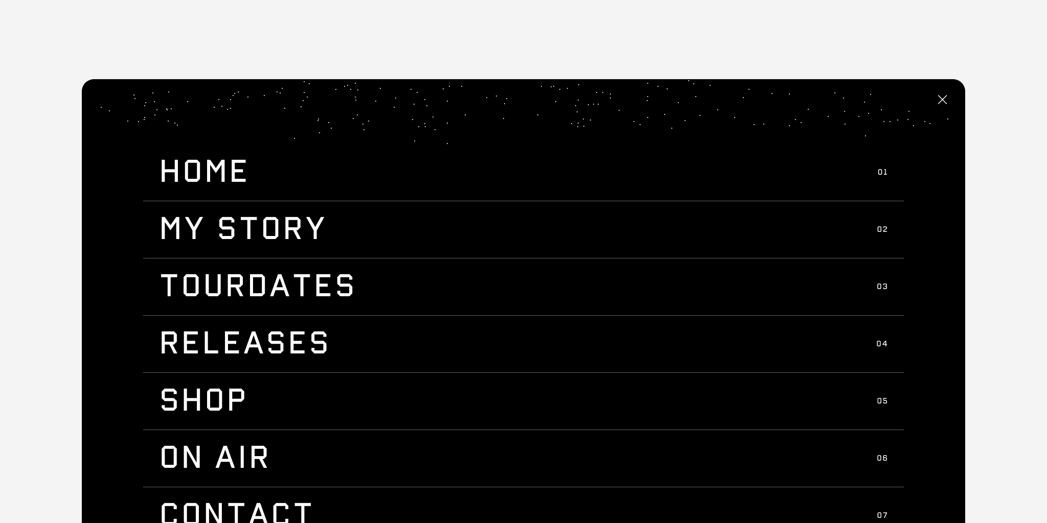 creative music artist website design